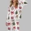 Retro Coquette Christmas Satin Pajama Set 2