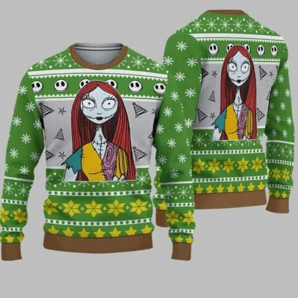 Sally and Jack Nightmare Before Christmas Ugly Sweater 1