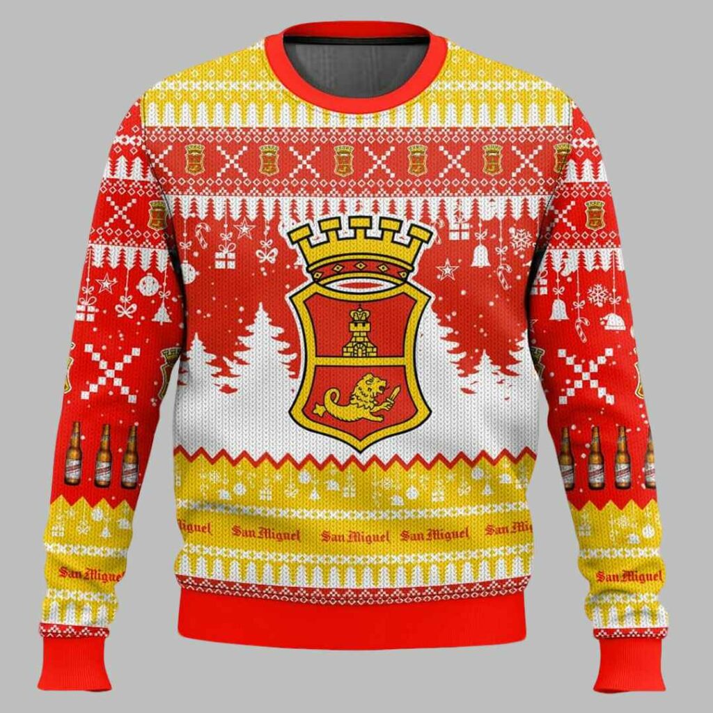 San Miguel United Kingdom Beer Ugly Christmas Sweater 2 San Miguel United Kingdom Beer Ugly Christmas Sweater 2