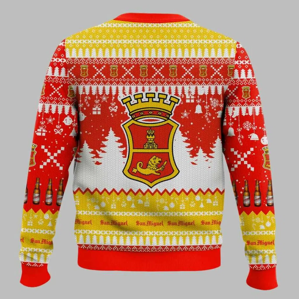 San Miguel United Kingdom Beer Ugly Christmas Sweater 3