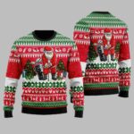 Santa Golfer Ugly Christmas Sweater
