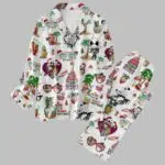 Santa Jack And Sally Nightmare Before Christmas Pajamas Set