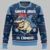 Santa Jaws Is Coming Ugly Christmas Sweater 2