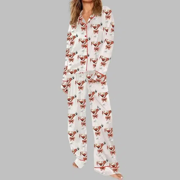 Santa Martini Coquette Christmas Pajama Set 3