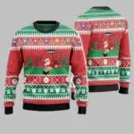 Santa Playing Billiard Ugly Christmas Sweater