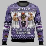Sick Puppies Macho Man Ugly Christmas Sweater