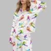 Skiing Life Satin Pajama Set 2