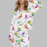 Skiing Life Satin Pajama Set