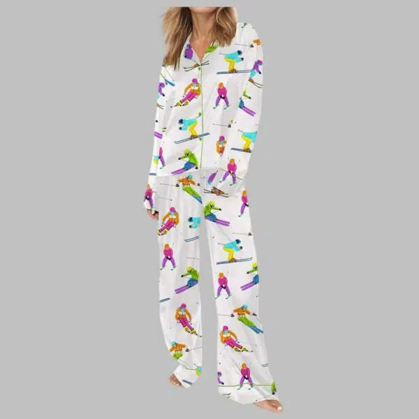 Skiing Life Satin Pajama Set 3