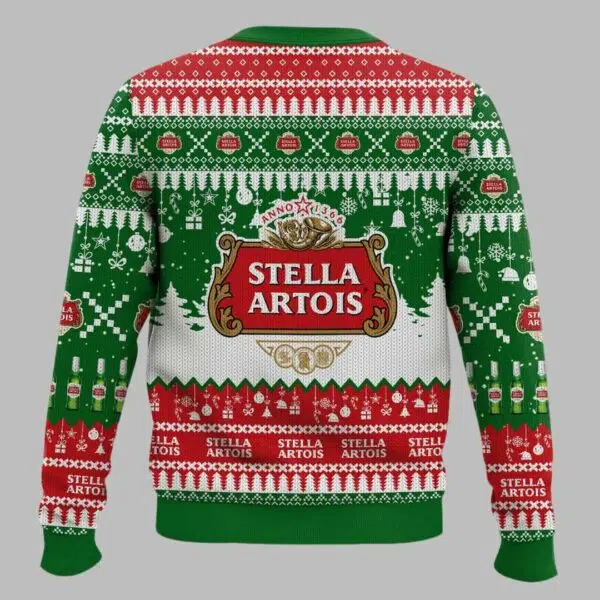 Stella Artois United Kingdom Beer Ugly Christmas Sweater 3