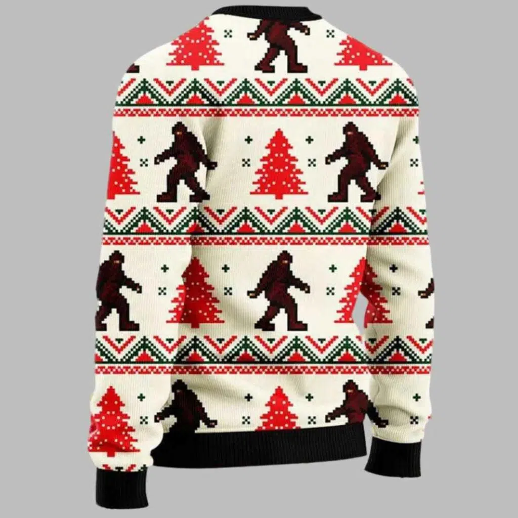 Stylish Bigfoot Ugly Christmas Sweater 3