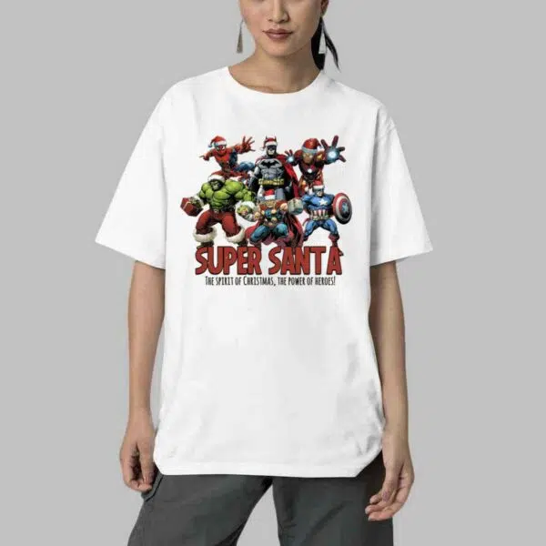 Super Santa The Spirit Of Christmas The Power Of Heros Shirt 4