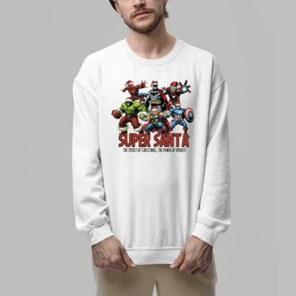 Super Santa The Spirit Of Christmas The Power Of Heros Shirt 5