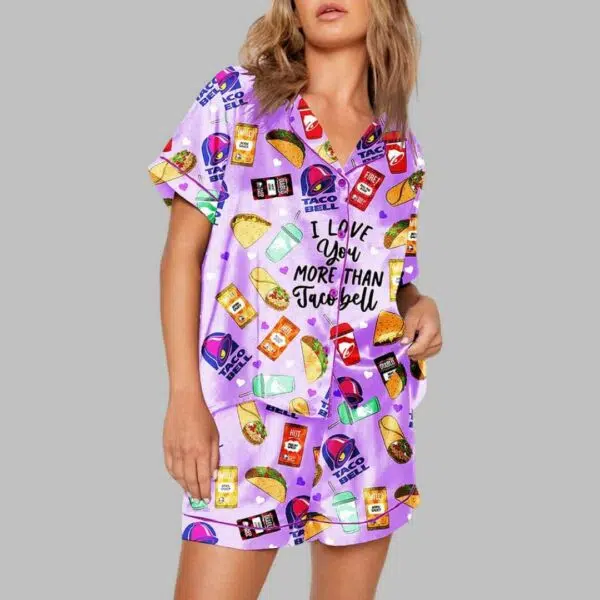 Taco Bell Print Pajama Set 3