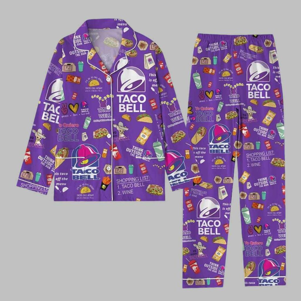 Taco Bell Wine Pajama Set 3 Taco Bell Wine Pajama Set 3