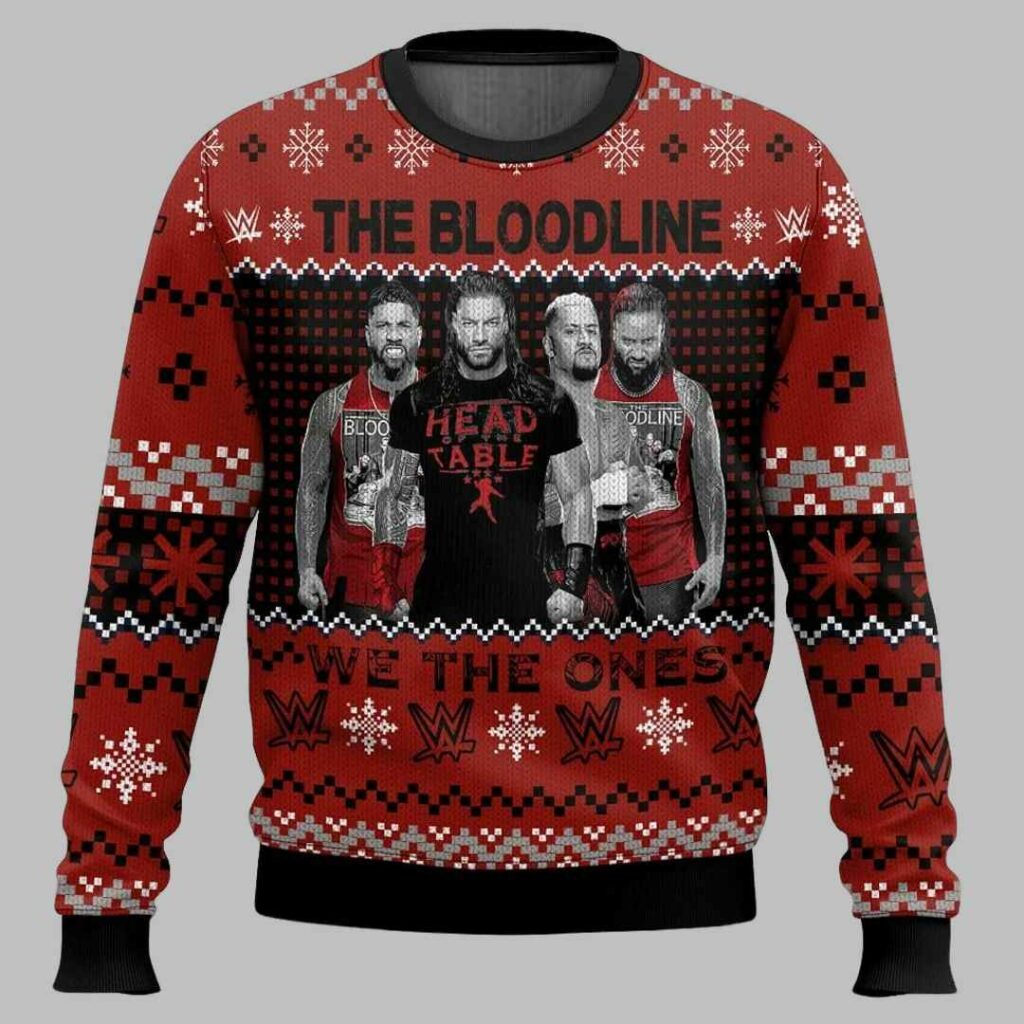 The Bloodline WWE Ugly Christmas Sweater 2 The Bloodline WWE Ugly Christmas Sweater 2
