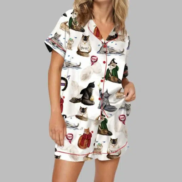 The Eras Cat Edition Satin Pajama Set 4