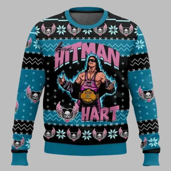 The Hitman Bret Hart Christmas Ugly Sweater 2