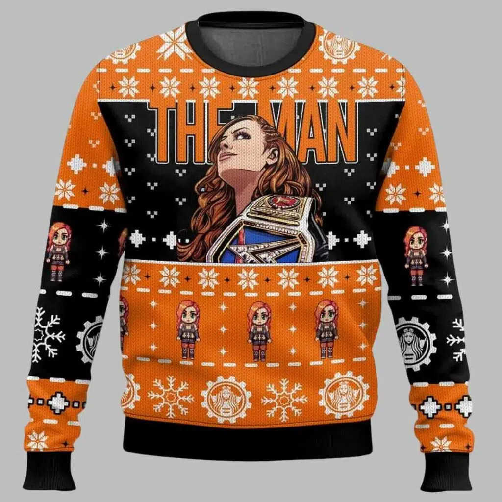 The Man Becky Lynch Ugly Christmas Sweater 2