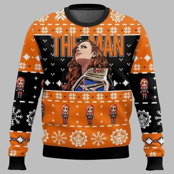 The Man Becky Lynch Ugly Christmas Sweater 2