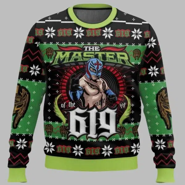 The Master Of The 619 Rey Mysterio Ugly Christmas Sweater 3