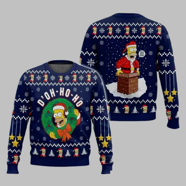 The Simpsons D'Oh Ho Ho Ugly Christmas Sweater 2