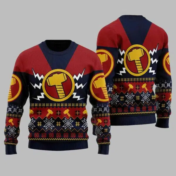 Thor Superhero Movie Ugly Christmas Sweater 1