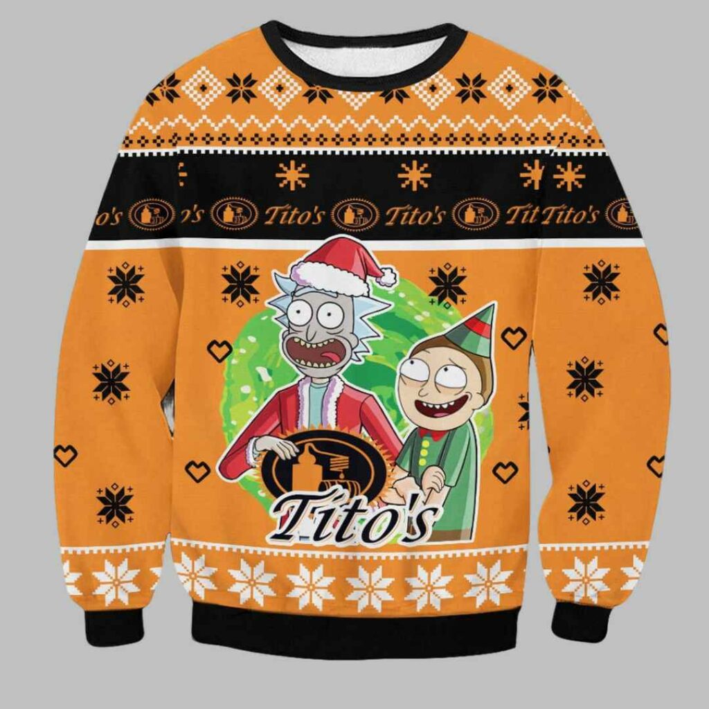 Tito's Handmade Rick And Morty Ugly Christmas Sweater 2