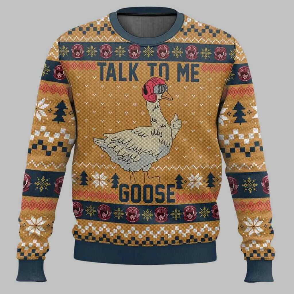 Top gun Talk to me Goose Ugly Christmas Sweater 2 Top gun Talk to me Goose Ugly Christmas Sweater 2