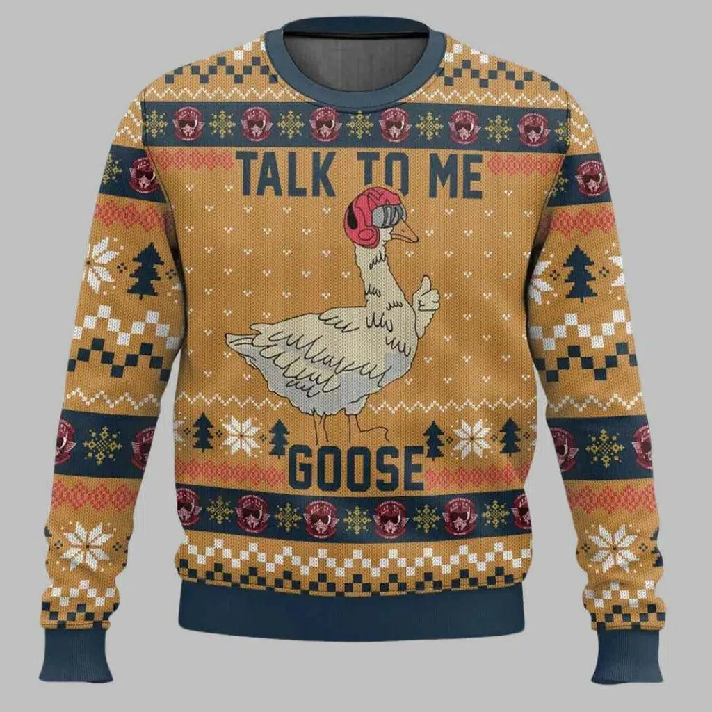 Top gun Talk to me Goose Ugly Christmas Sweater 2