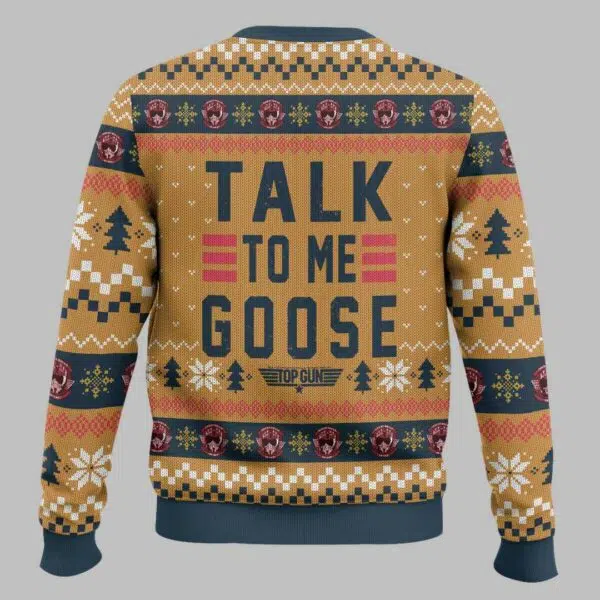 Top gun Talk to me Goose Ugly Christmas Sweater 3