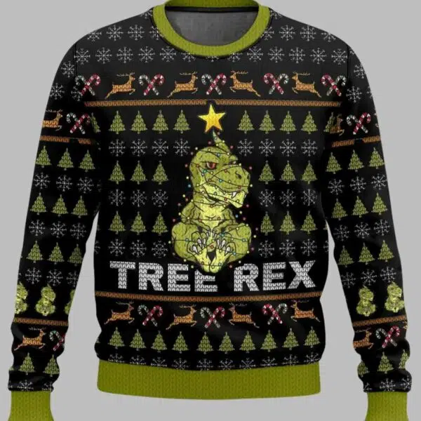 Tree Rex Ugly Christmas Sweater 1