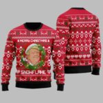 Trump Merry Christmas Snowflake Ugly Christmas Sweater