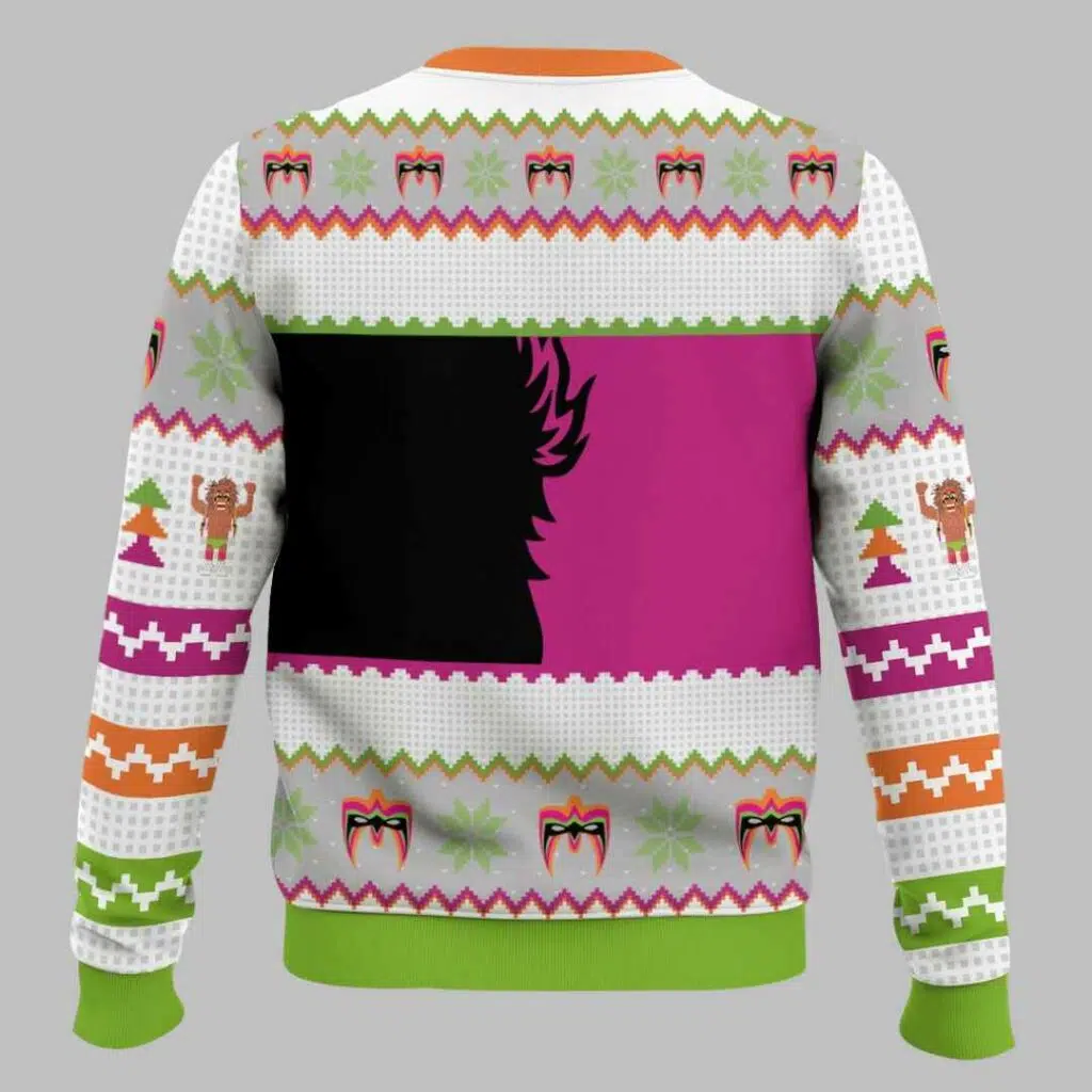 Ultimate Warrior Christmas Pro Wrestling Ugly Christmas Sweater 3