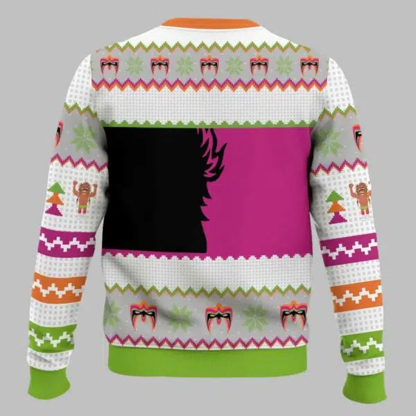 Ultimate Warrior Christmas Pro Wrestling Ugly Christmas Sweater 3