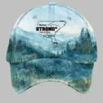 Unisex Hurricane Helene Stronger Than The Storm Watercolor Art Print Hat