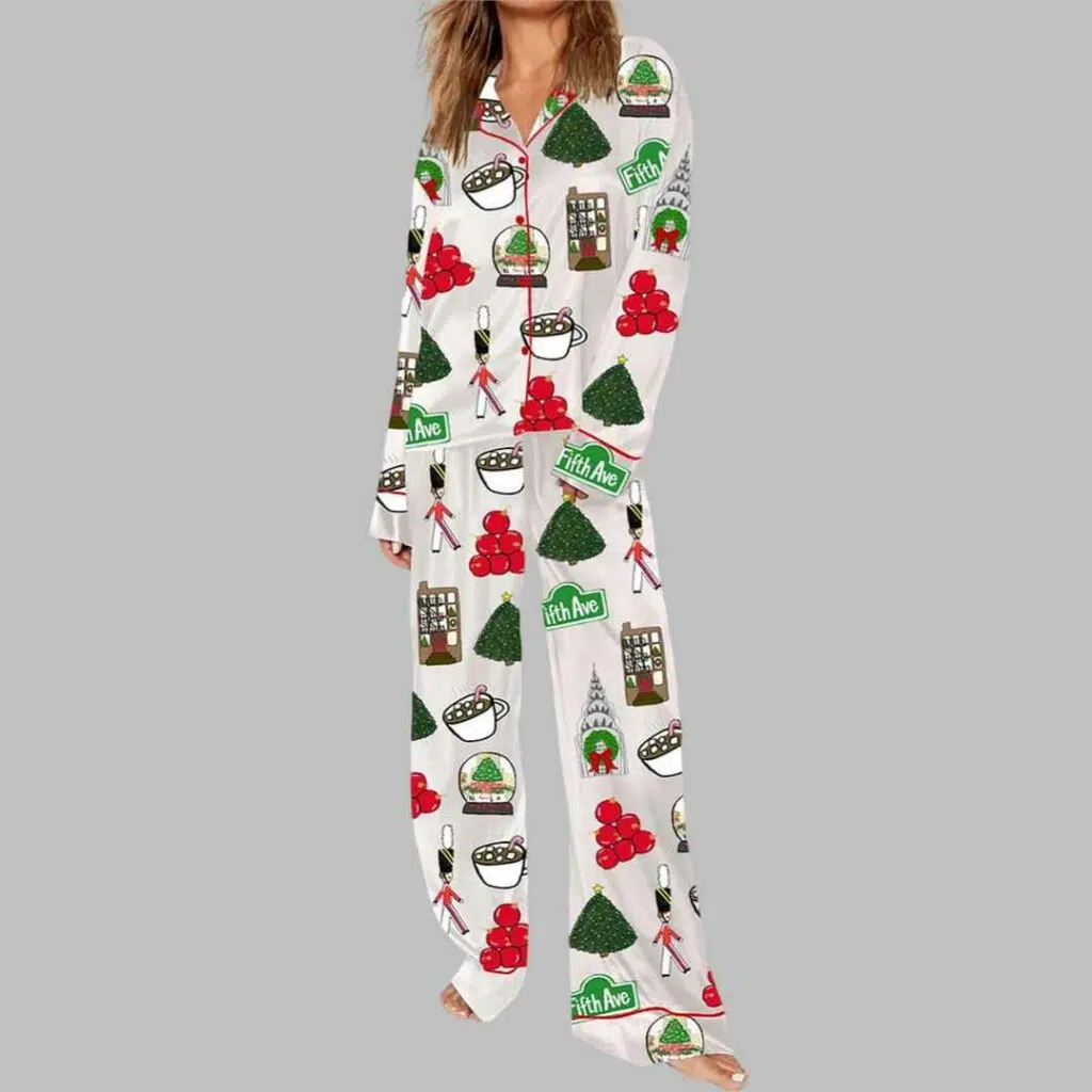 Unisex New York City Christmas Pajama Set 3