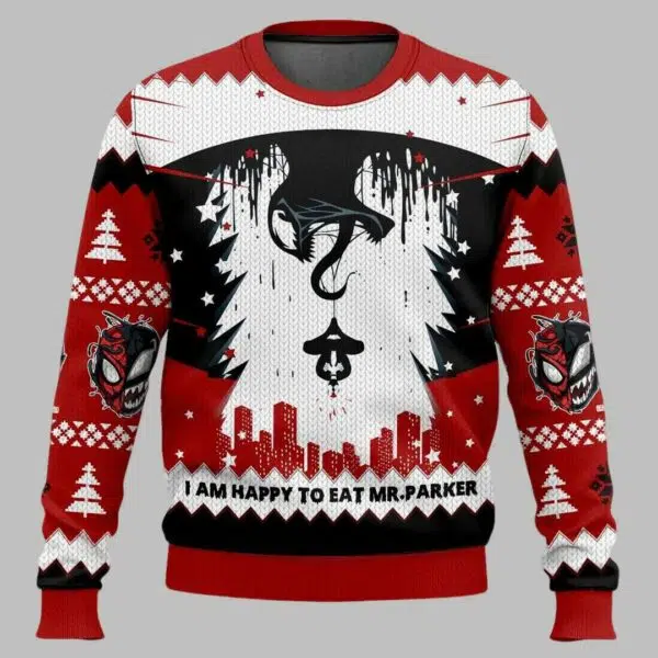 Venom x Spiderman Last Dance Ugly Christmas Sweater 3