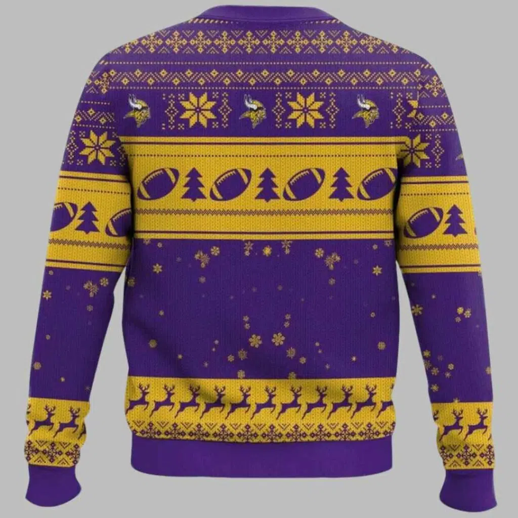 Vikings Grinch Ugly Christmas Sweater 2