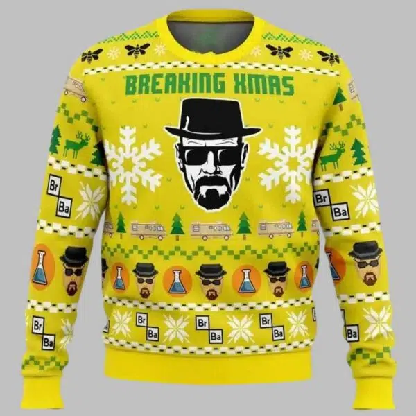 Walter White Christmas Ugly Christmas Sweater 3