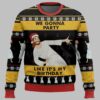 We Gonna Party Like It's My Birthday Jesus Ugly Christmas Sweater 3