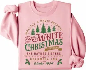 White Christmas Sweatshirt The Haynes Sister Winter pink