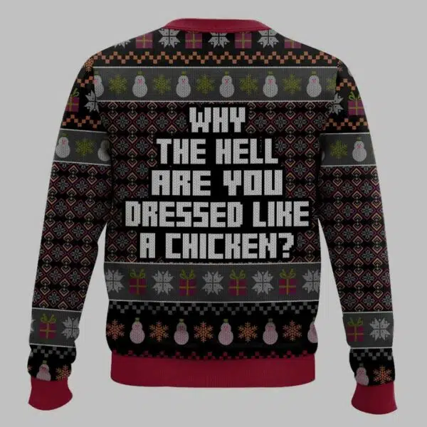 Why The Hell Are You Dressed Like A Chicken Marv Murchins Home Alone Ugly Christmas Sweater 2