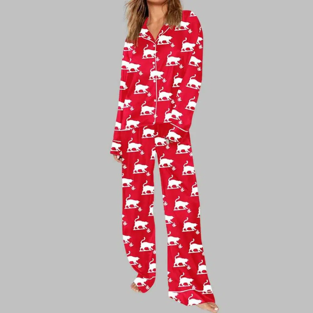 Womens Cat Pajama Set 2