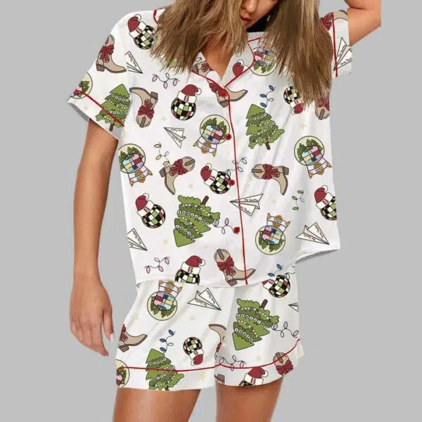 Womens Merry Christmas Pajama Set 4