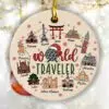 World Traveler Ceramic Christmas Ornament 2