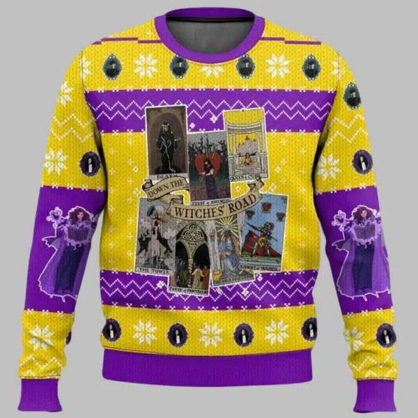 Agatha All Along The Witches Road Christmas Ugly Christmas Sweater 1