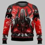 Alien Xenomorph Ugly Christmas Sweater