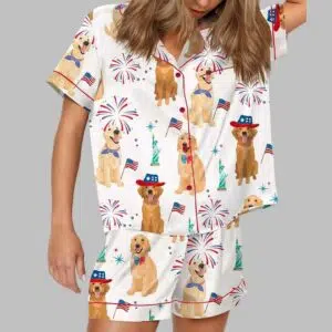 American Golden Retriever Pajama Set 1