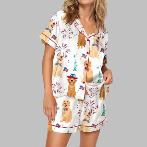 American Golden Retriever Pajama Set 4